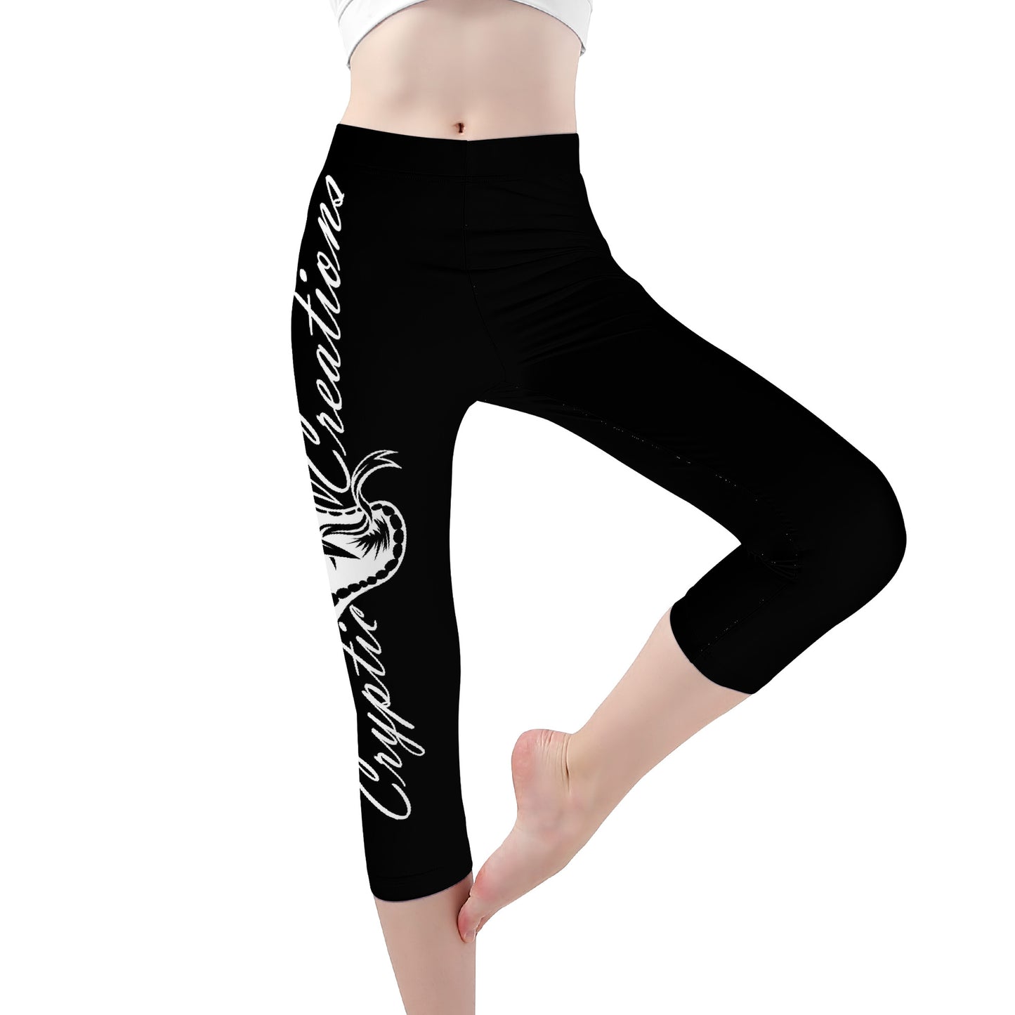 Capri Yoga Leggings, Black