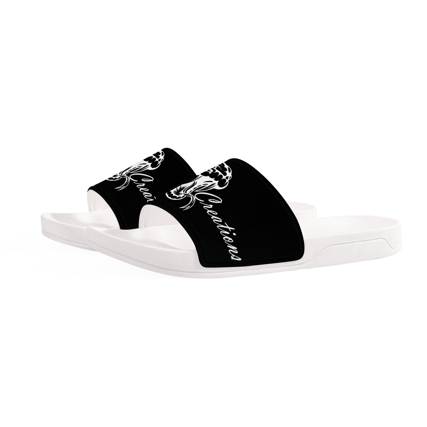 Cryptic Slide Sandals, Black