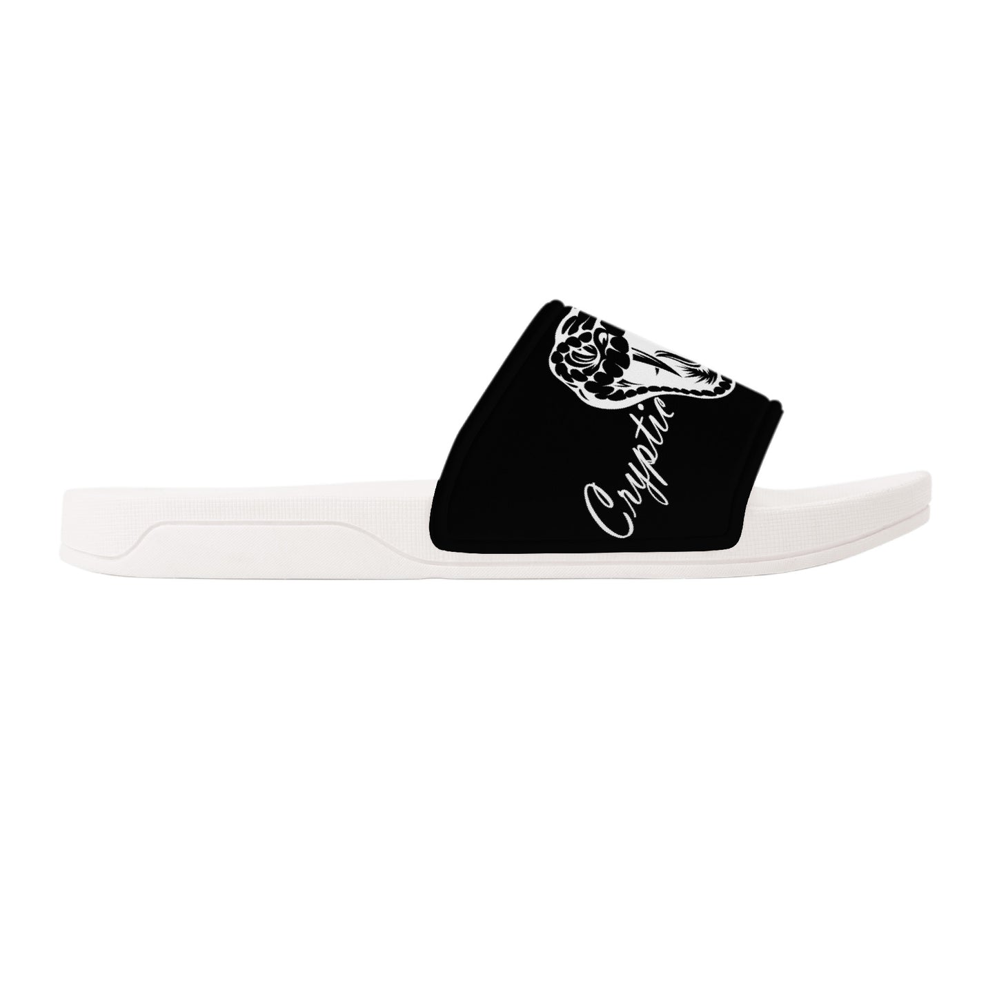 Cryptic Slide Sandals, Black