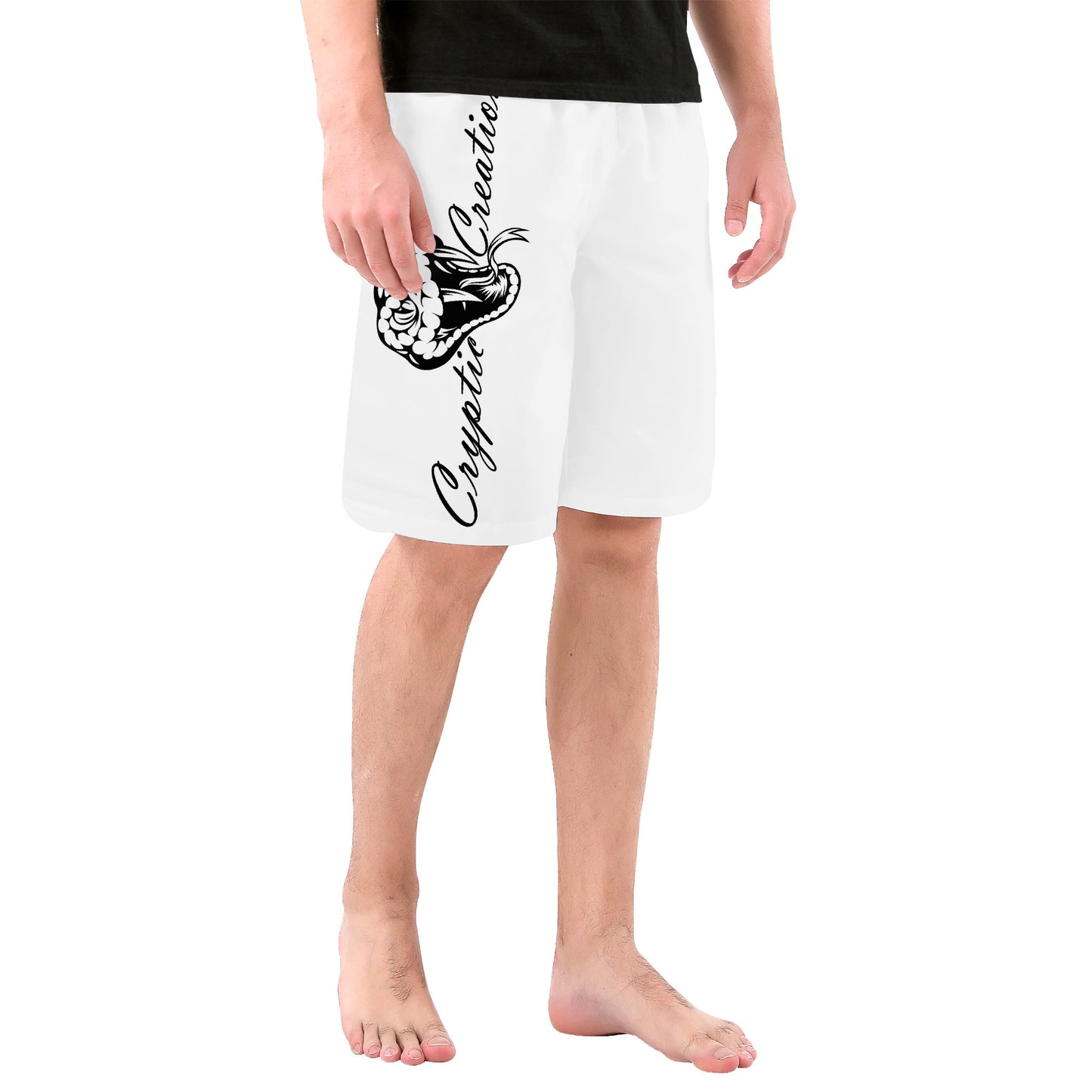 Men's All Over Print Board Shorts, White