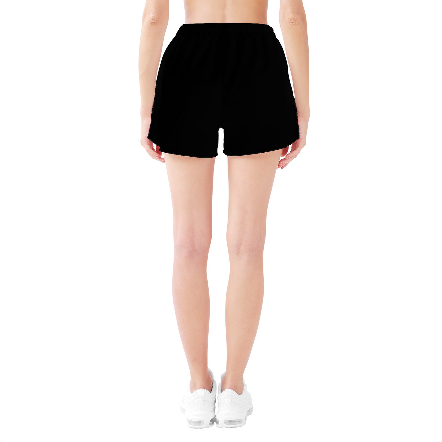 Women's All Over Print Casual Shorts, Black