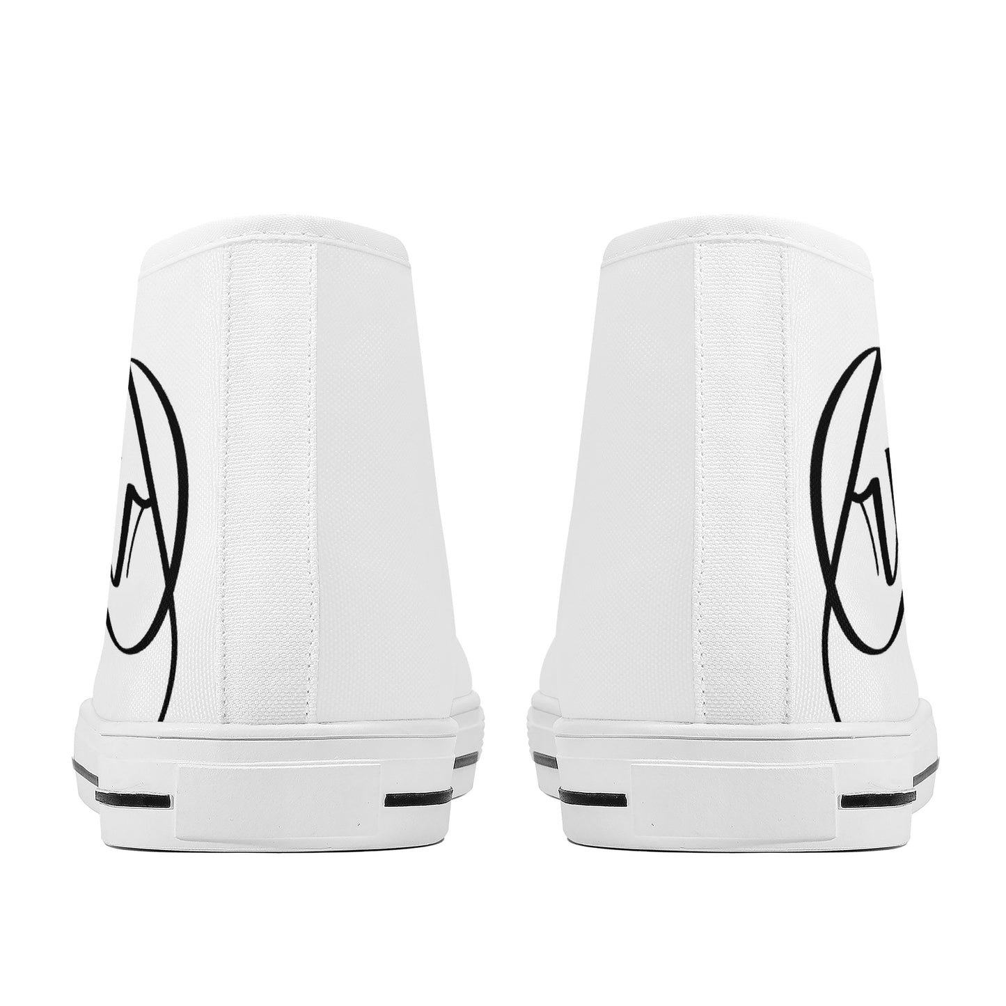 Cryptic High-Top Canvas Shoes With Customized Tongue, White