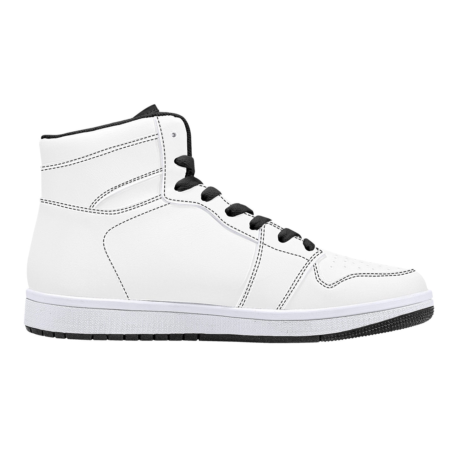Cryptic High-Top Synthetic Leather Sneakers, White