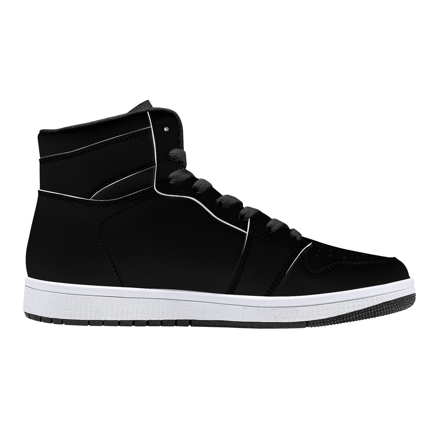 Cryptic High-Top Synthetic Leather Sneakers, Black