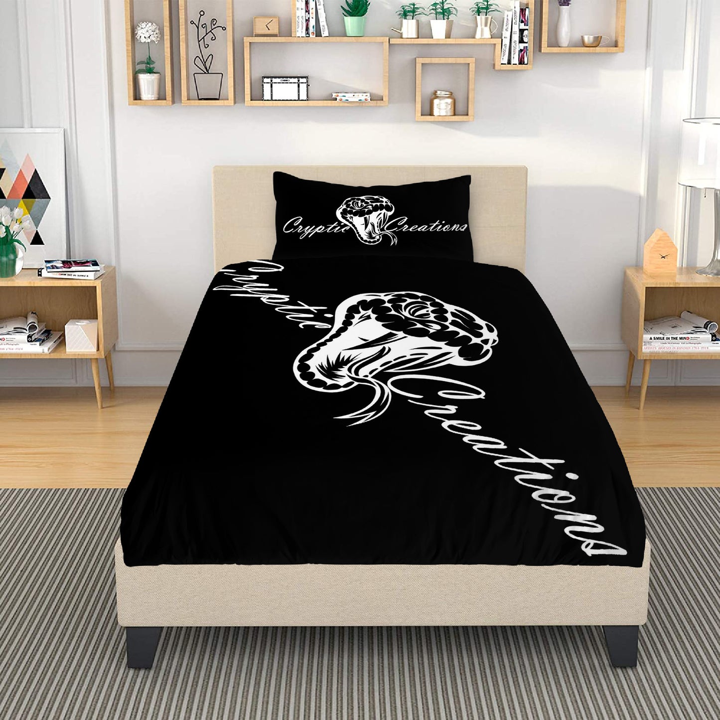 Cryptic Black Bedding
