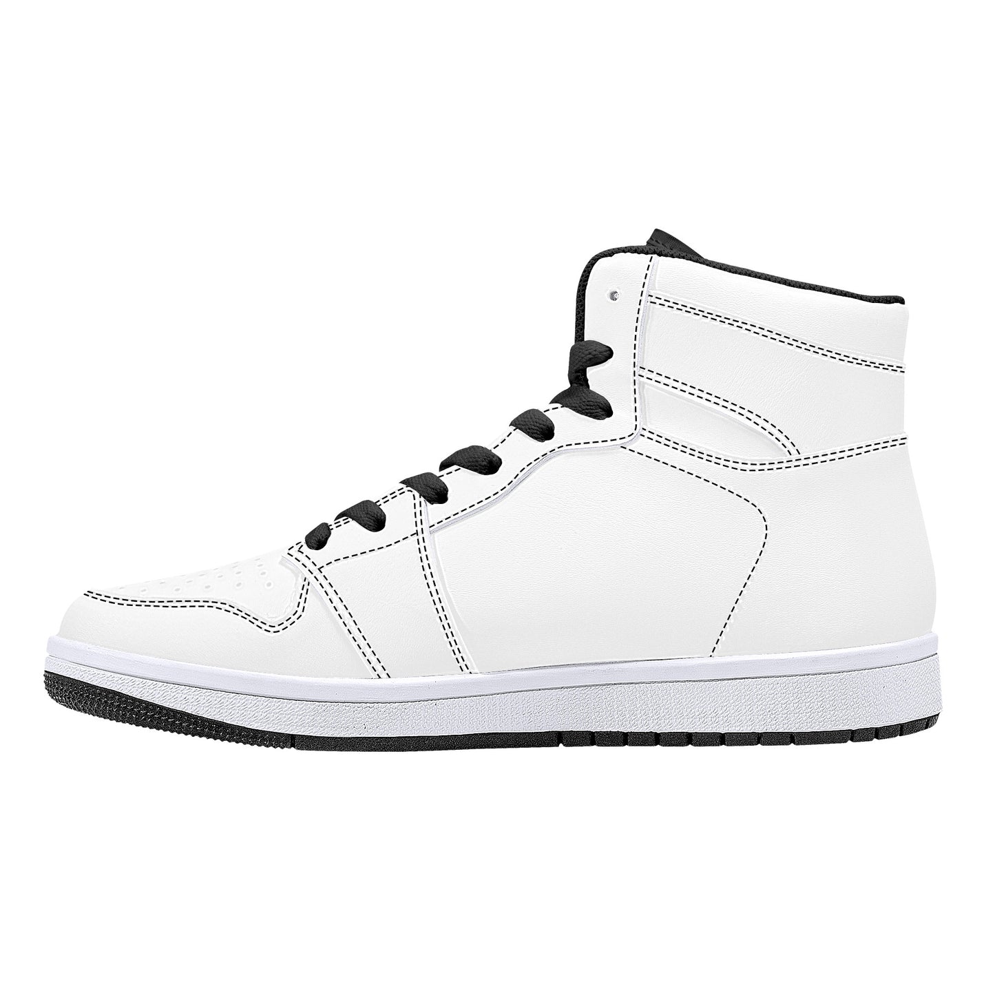 Cryptic High-Top Synthetic Leather Sneakers, White