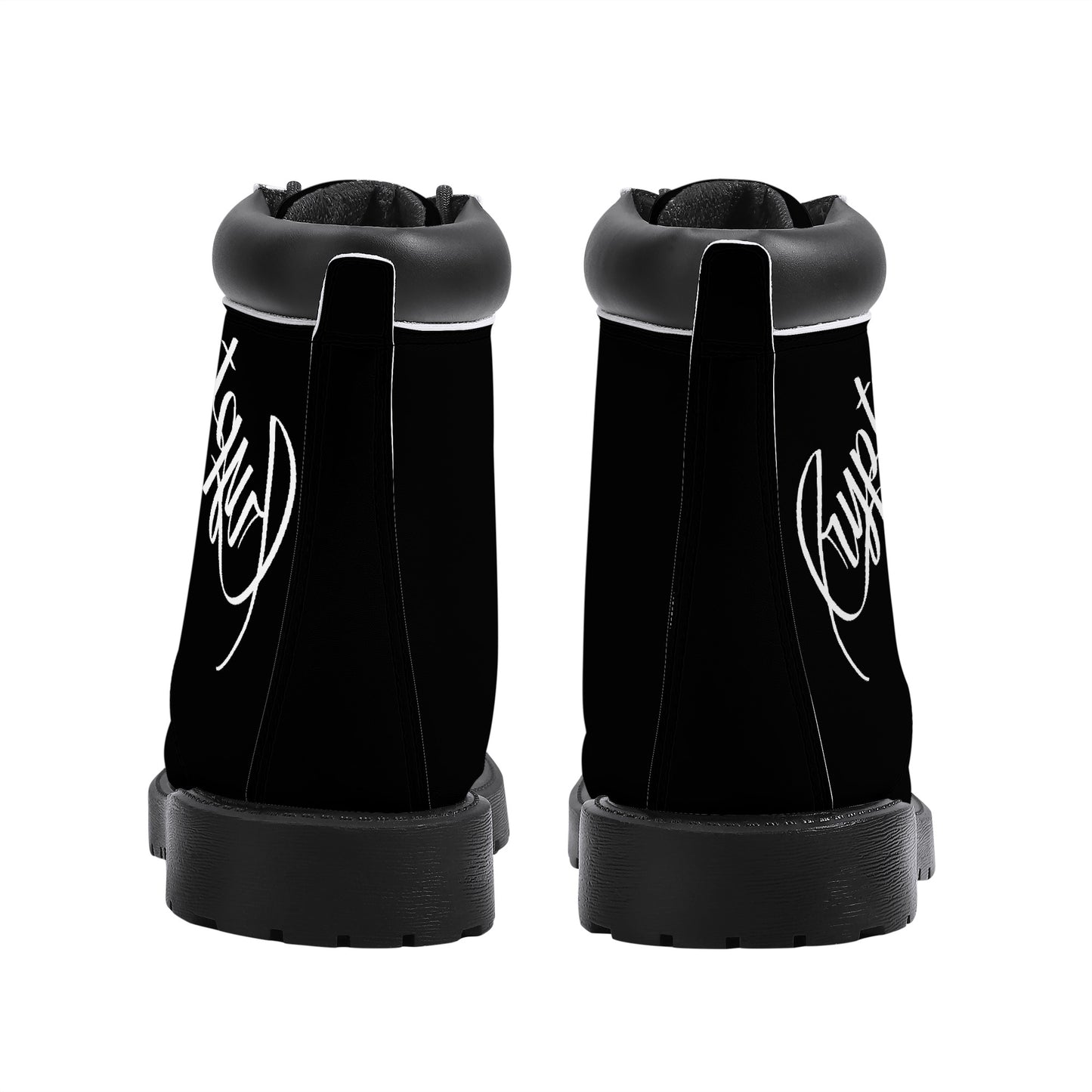 Cryptic Synthetic Leather Boots, Black