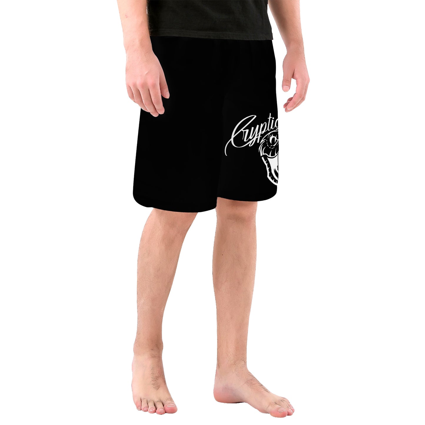 Men's All Over Print Board Shorts, Black