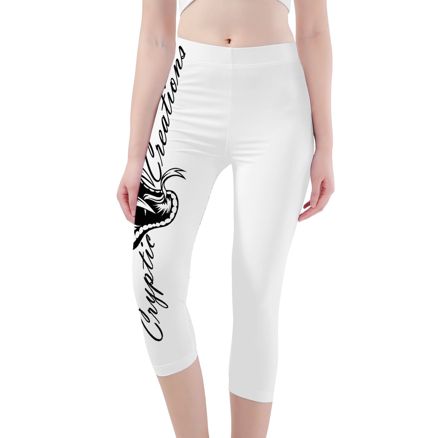 Capri Yoga Leggings, White
