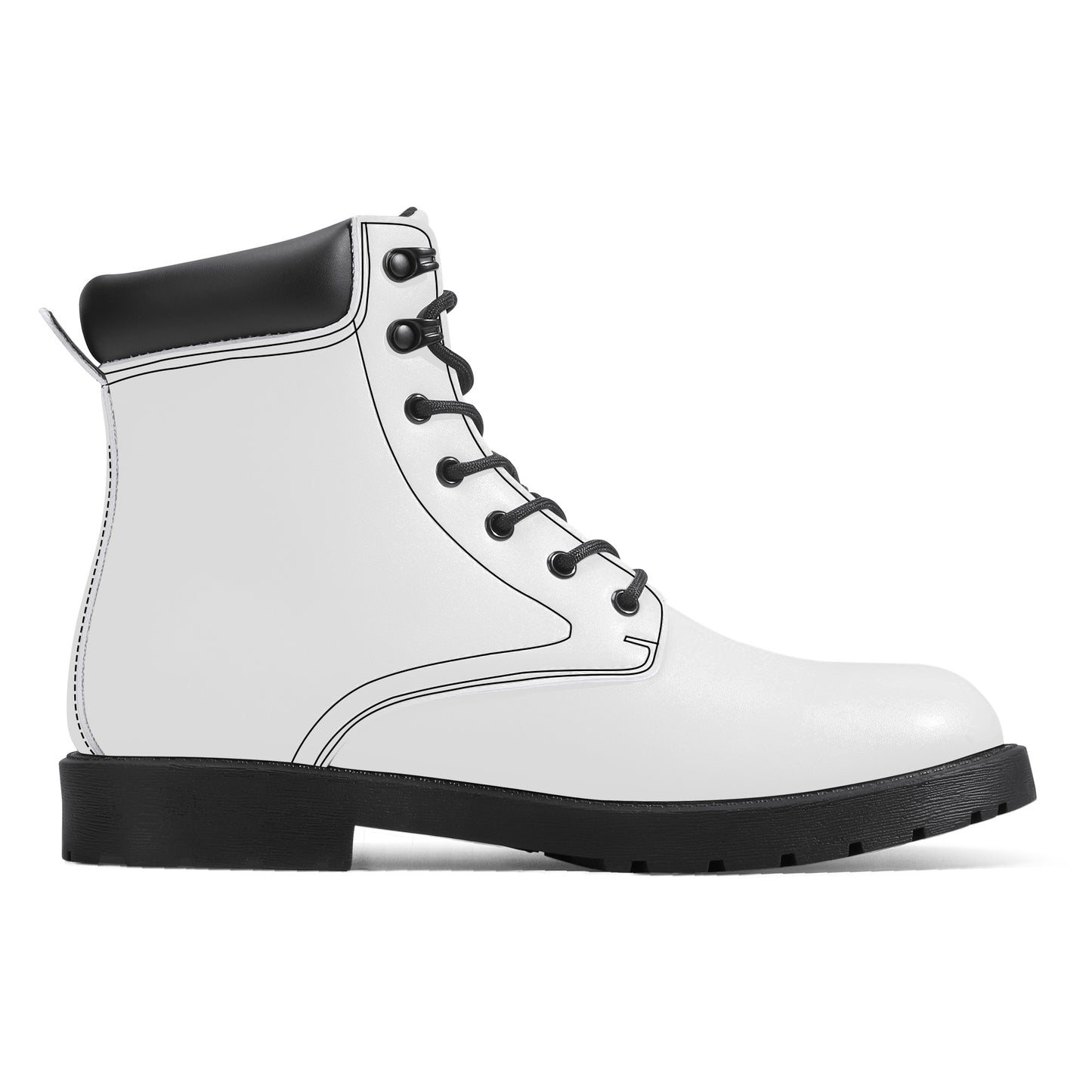 Cryptic Synthetic Leather Boots, White