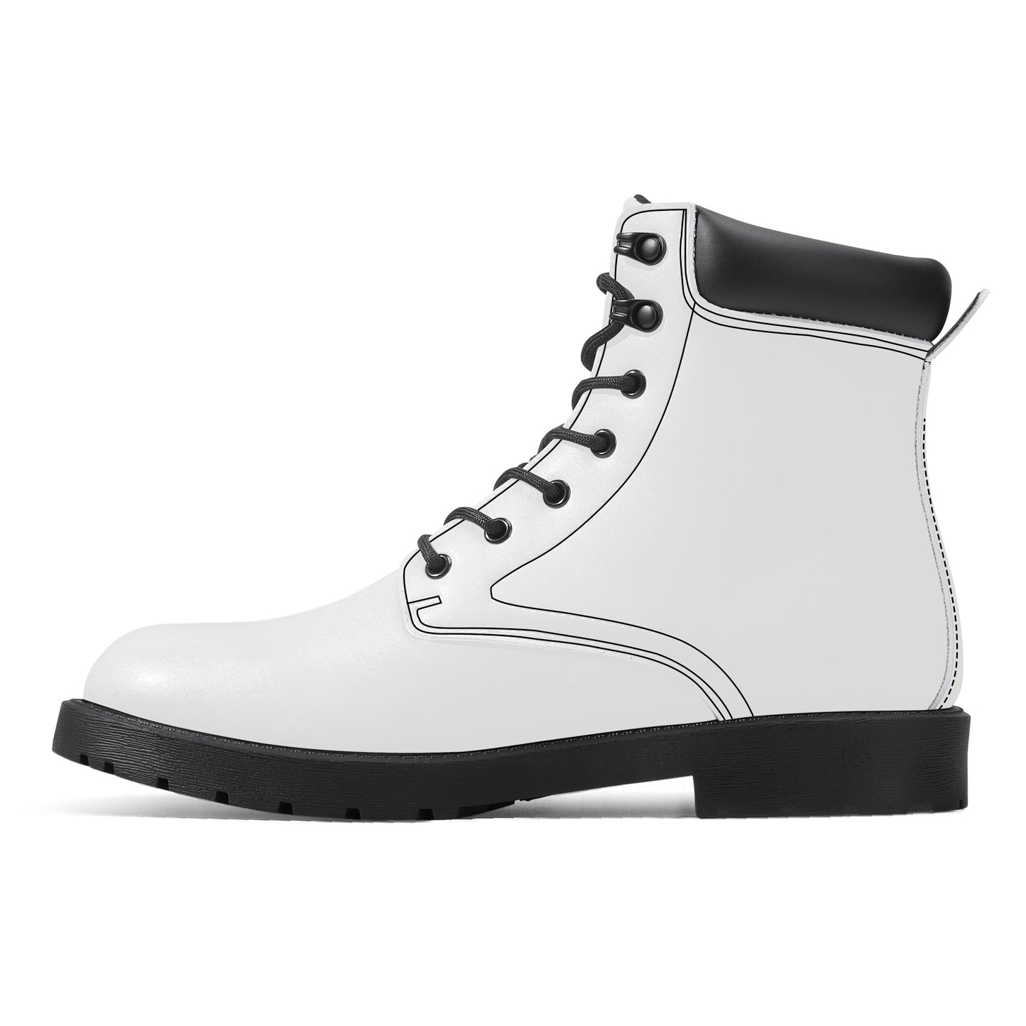 Cryptic Synthetic Leather Boots, White