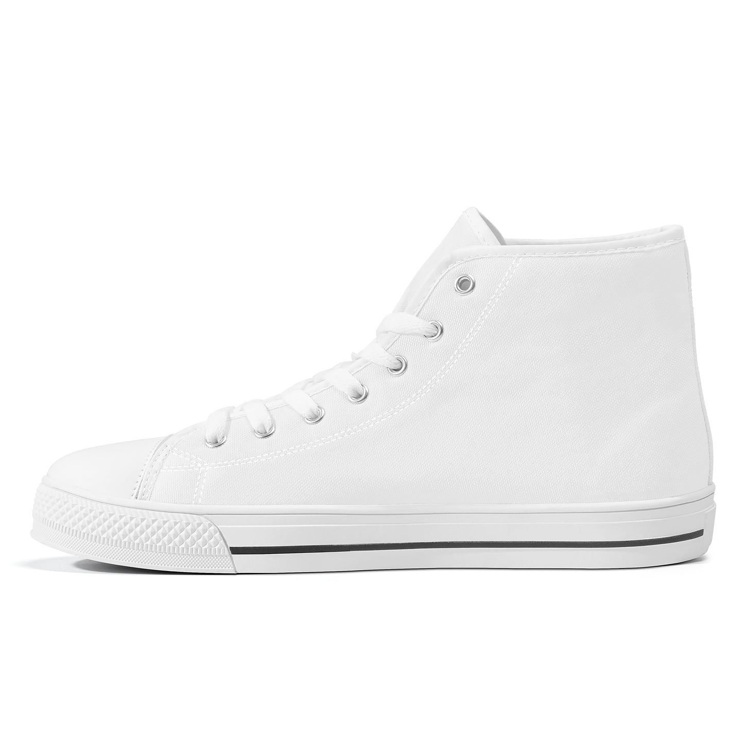 Cryptic High-Top Canvas Shoes With Customized Tongue, White