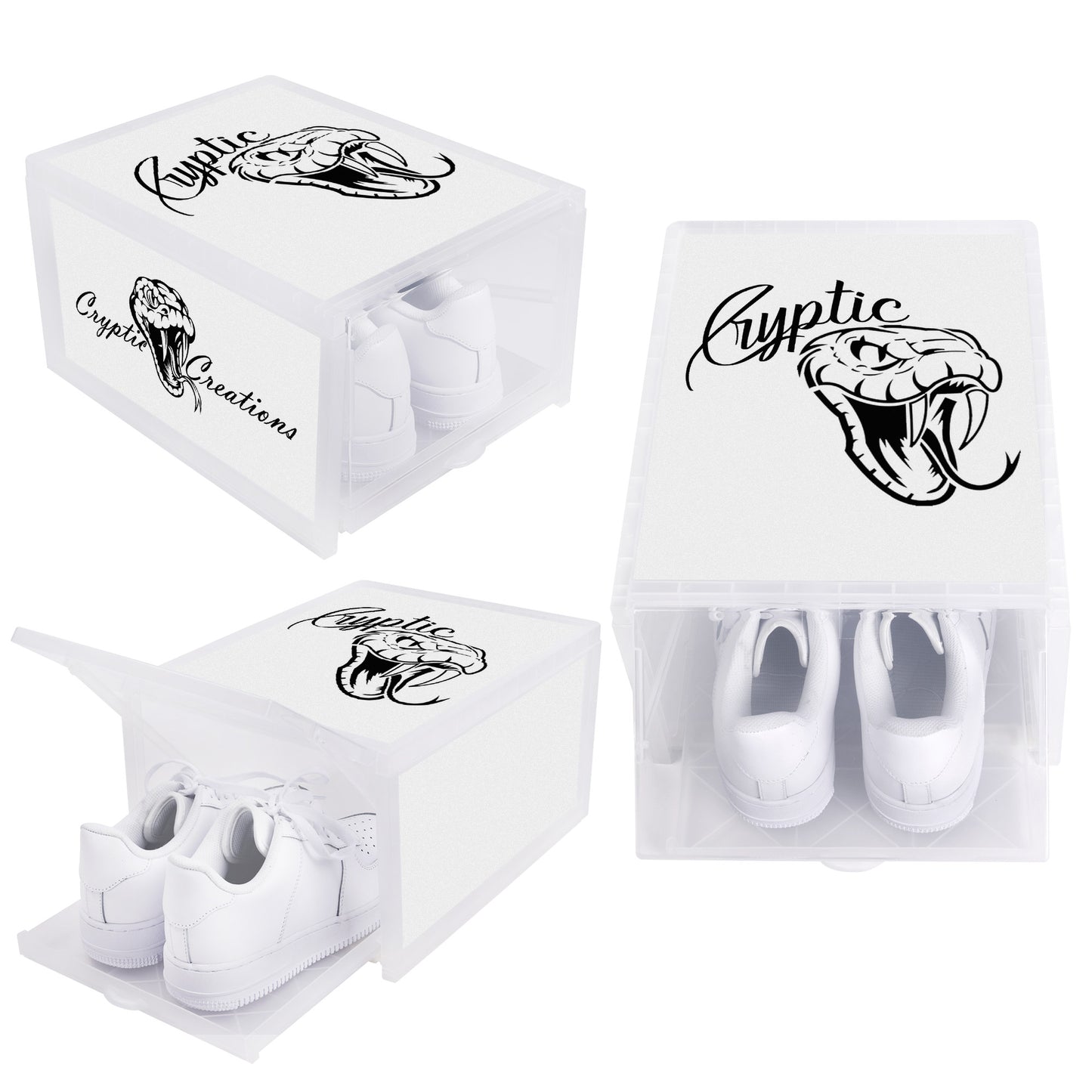 Cryptic 3-Sided Printed Shoe Box