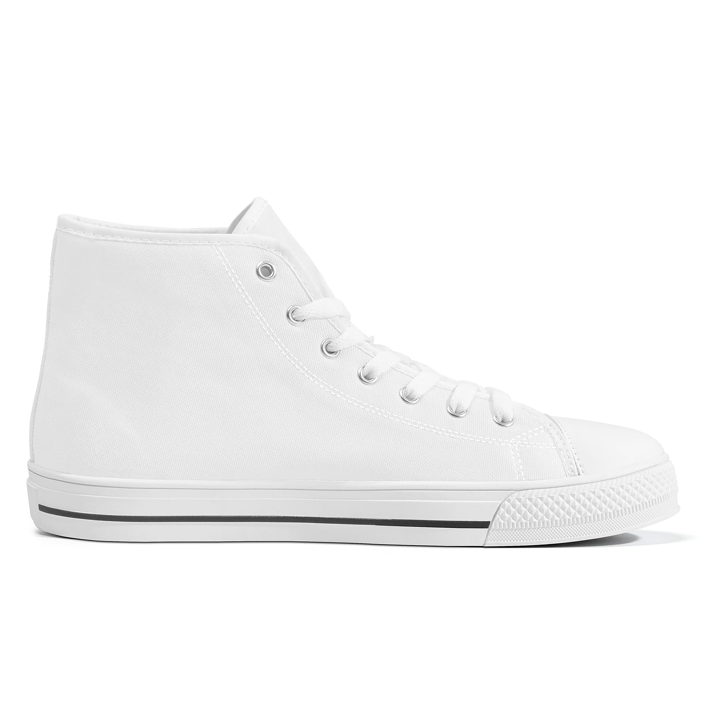 Cryptic High-Top Canvas Shoes With Customized Tongue, White