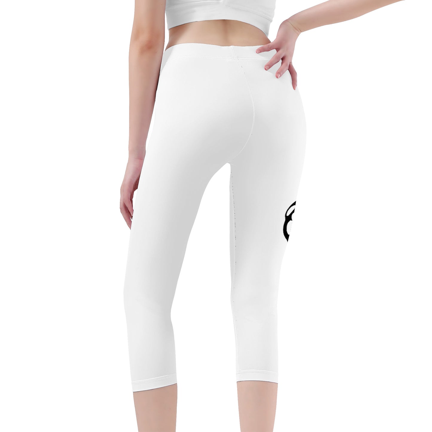 Capri Yoga Leggings, White