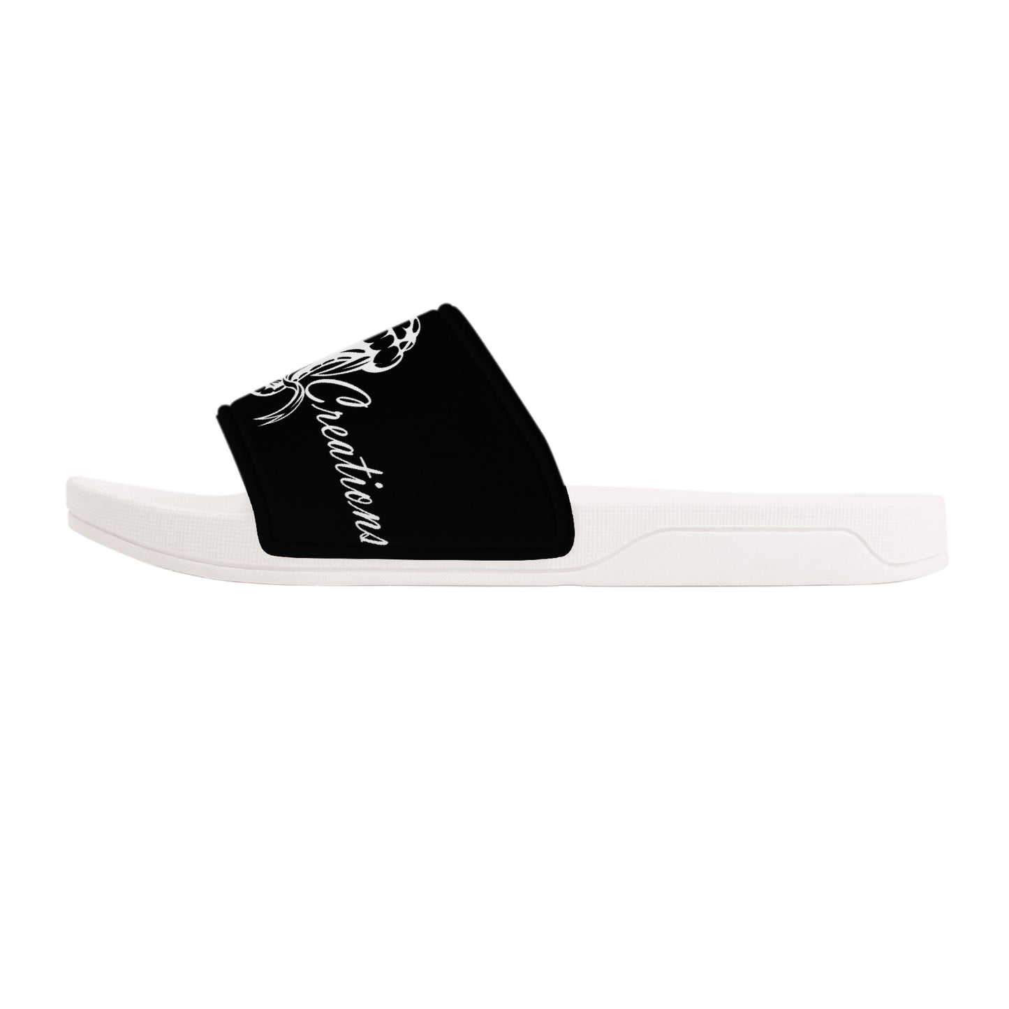 Cryptic Slide Sandals, Black