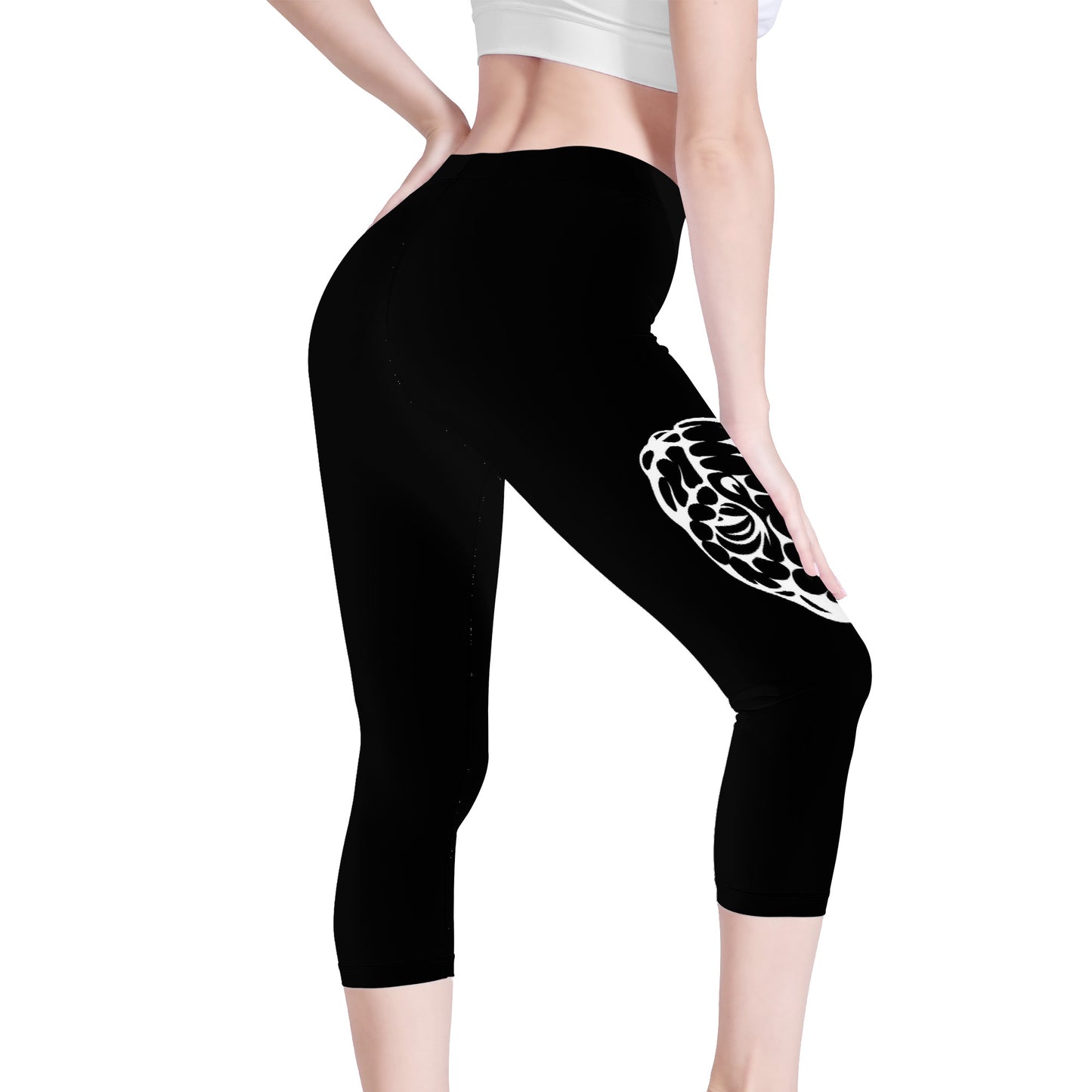 Capri Yoga Leggings, Black