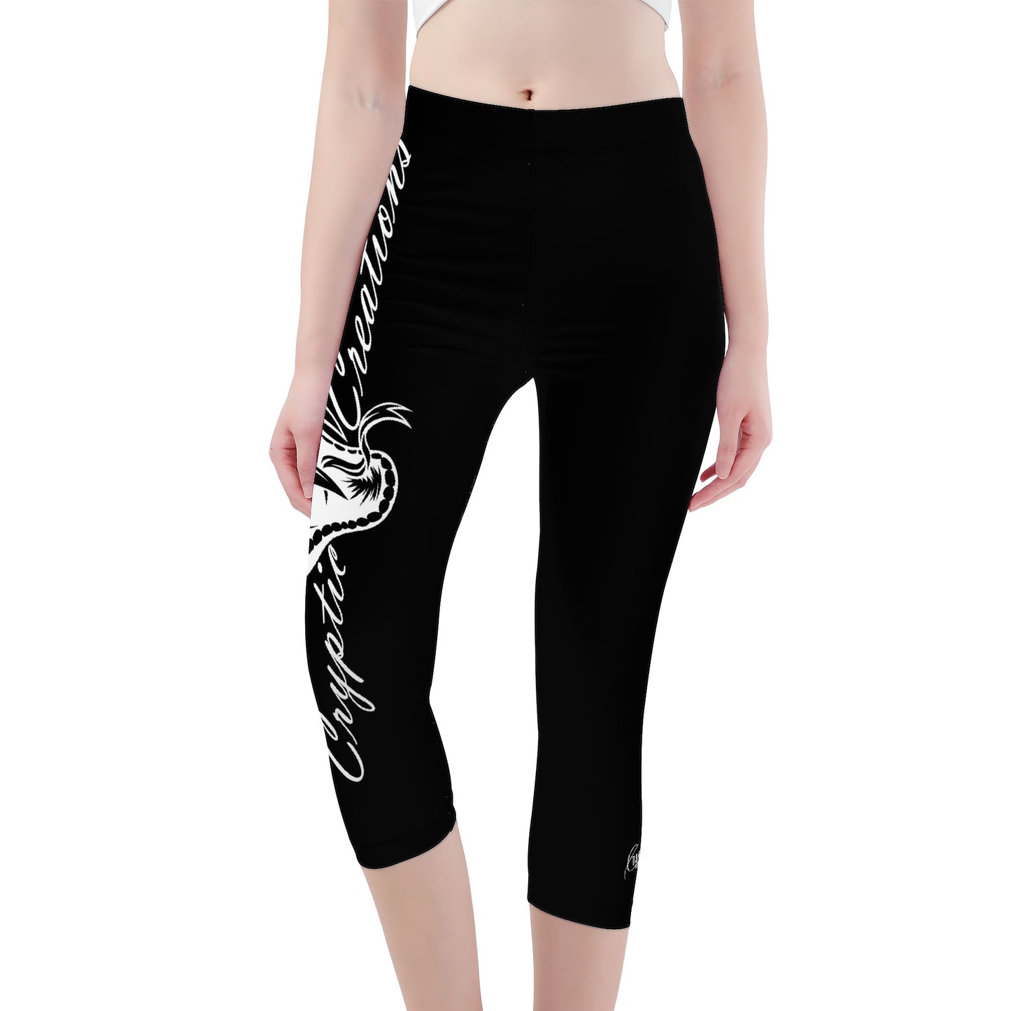 Capri Yoga Leggings, Black