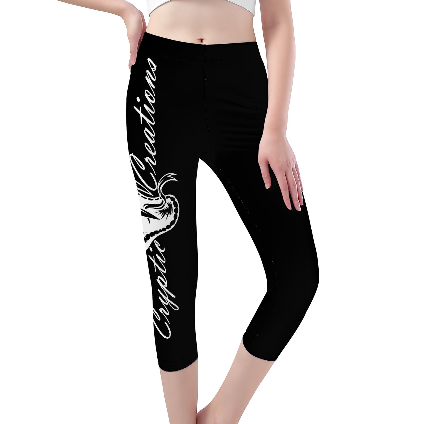 Capri Yoga Leggings, Black