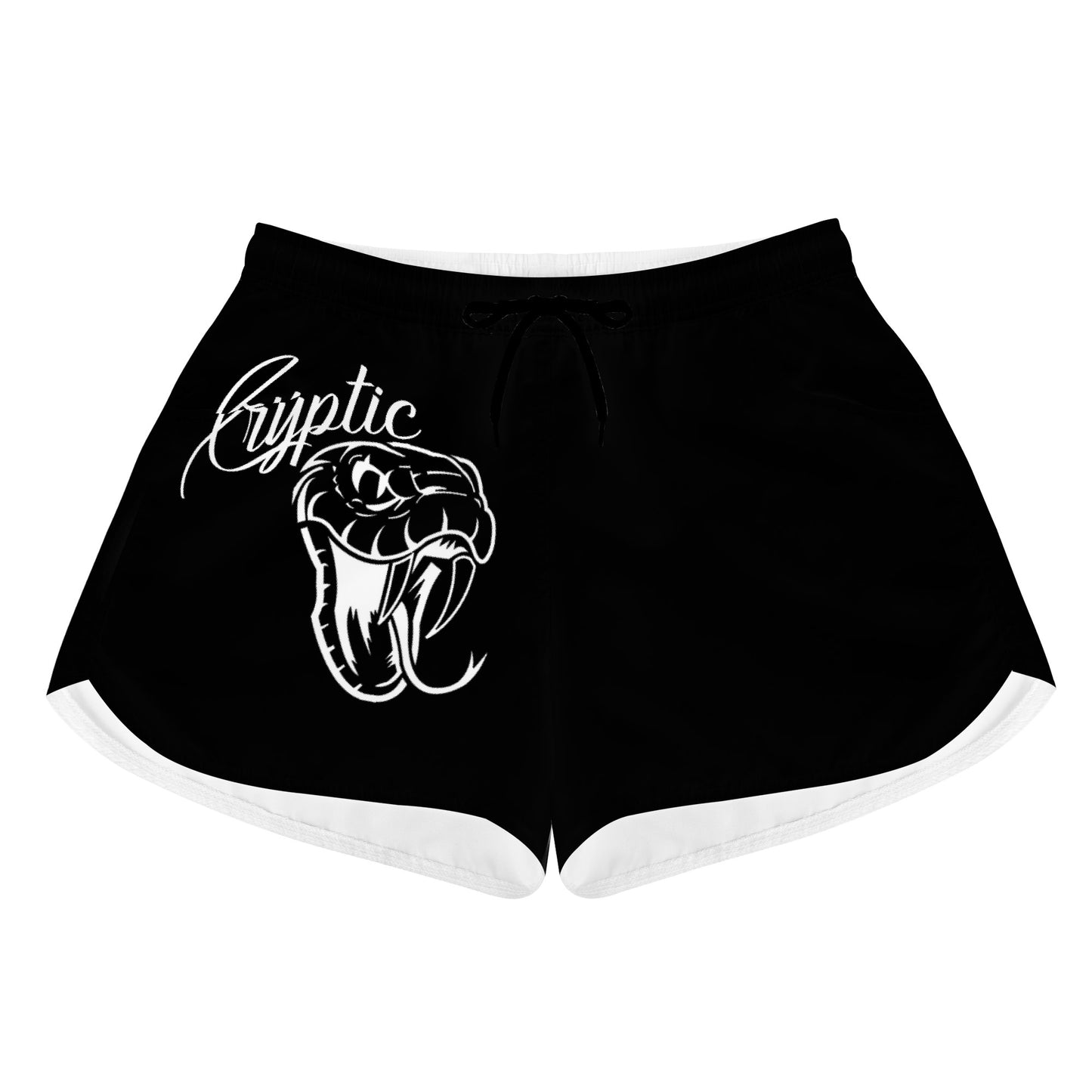 Women's All Over Print Casual Shorts, Black