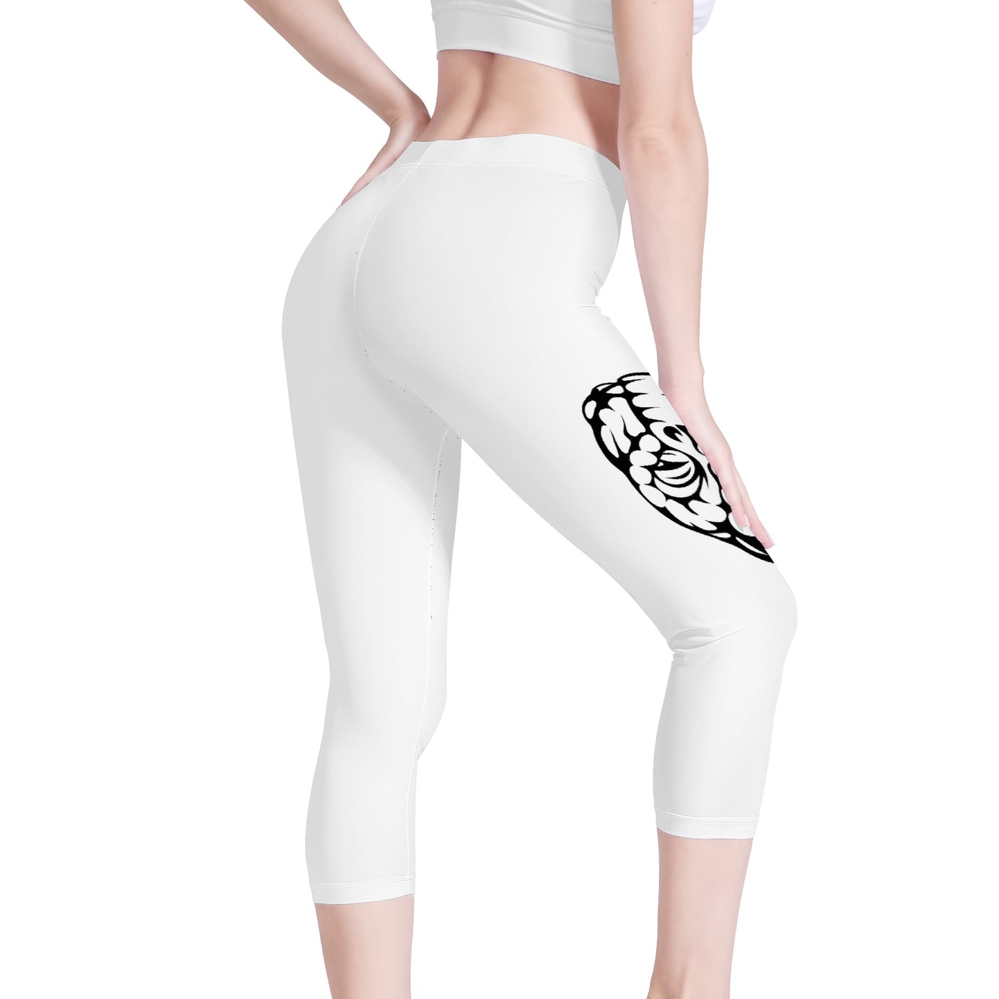 Capri Yoga Leggings, White
