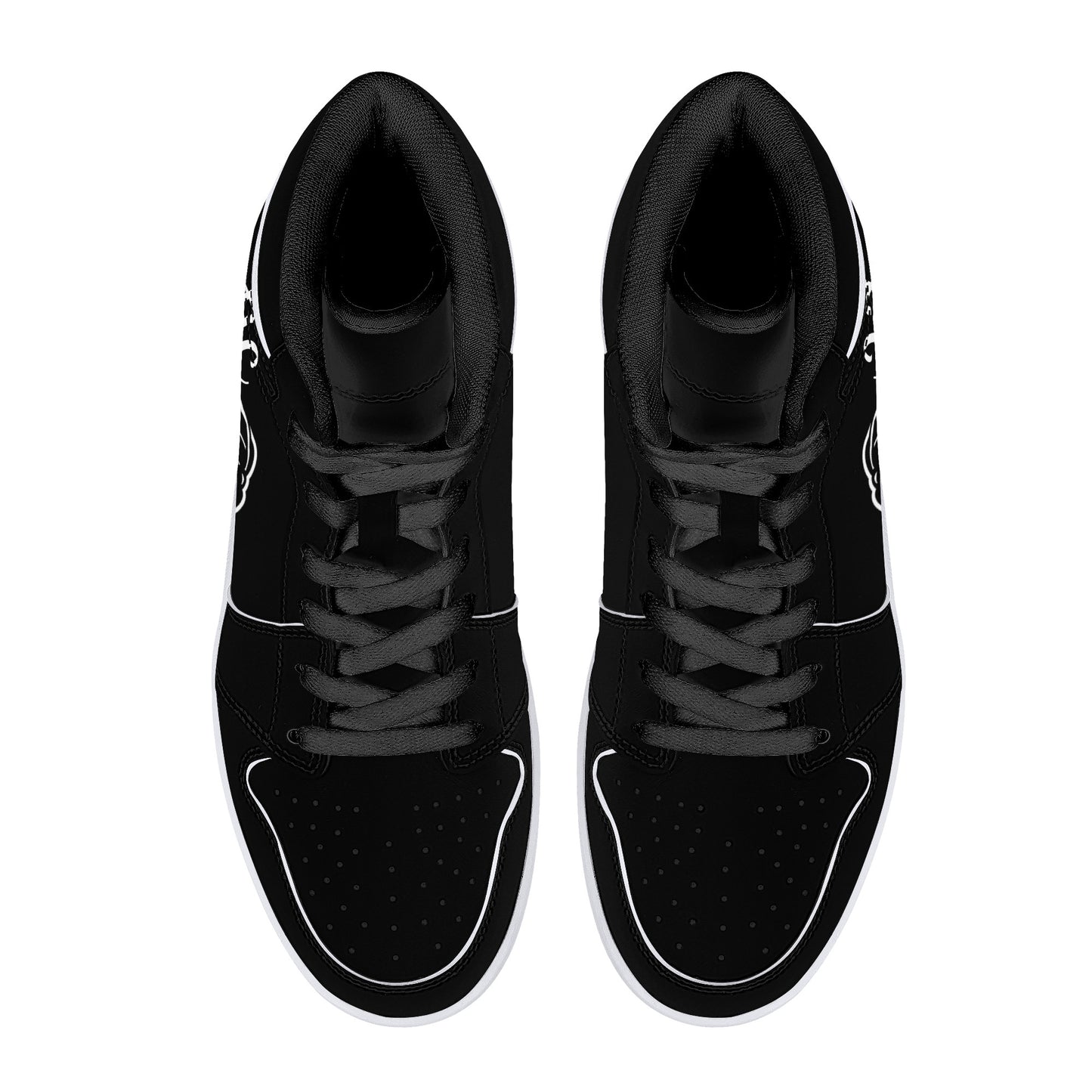 Cryptic High-Top Synthetic Leather Sneakers, Black