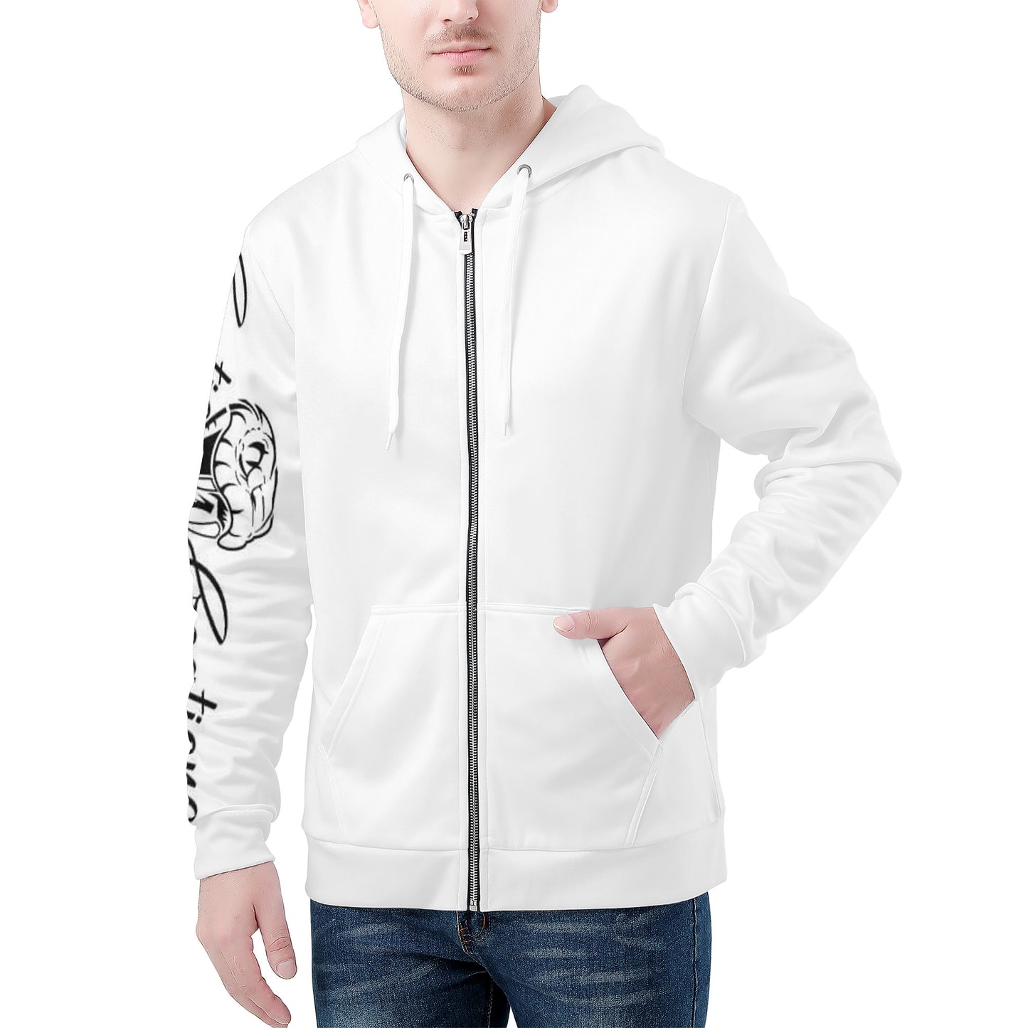 Men's All Over Print Zip Hoodie