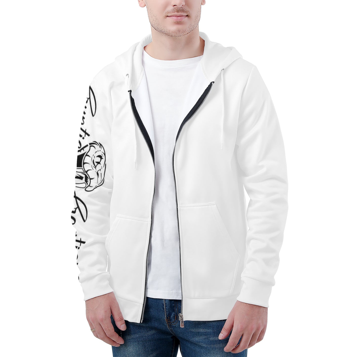Men's All Over Print Zip Hoodie