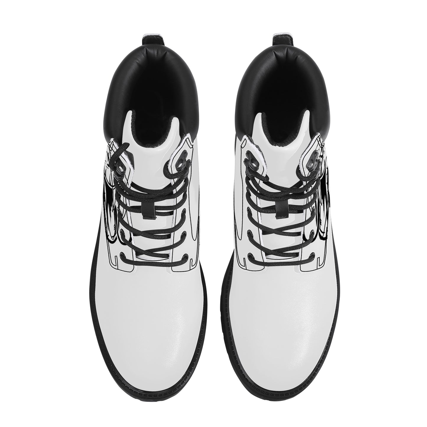 Cryptic Synthetic Leather Boots, White