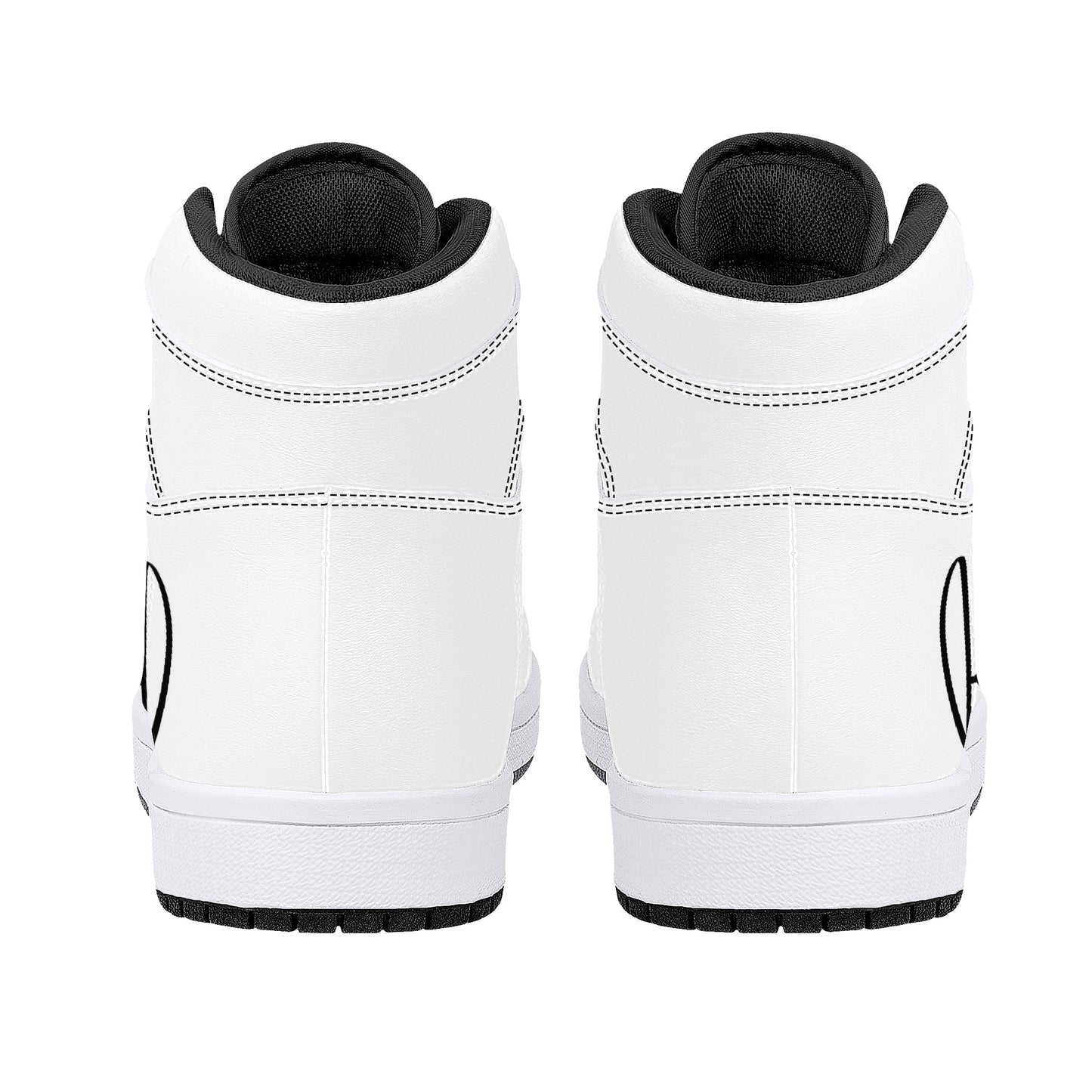 Cryptic High-Top Synthetic Leather Sneakers, White