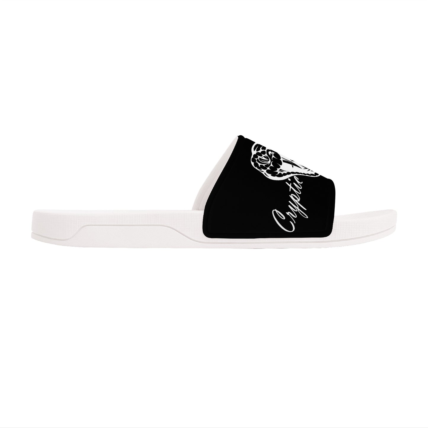 Cryptic Slide Sandals, Black
