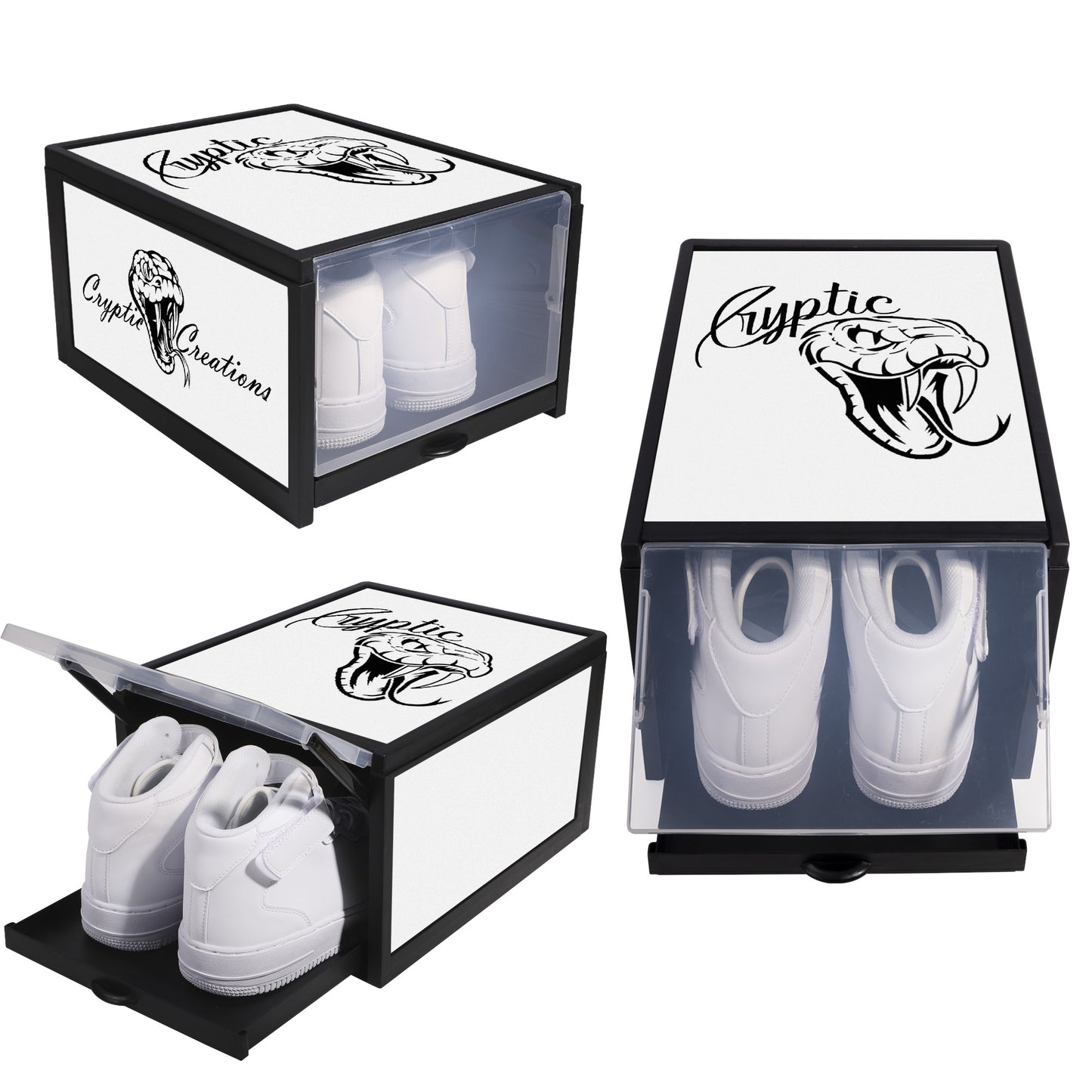 Cryptic 3-Sided Printed Shoe Box