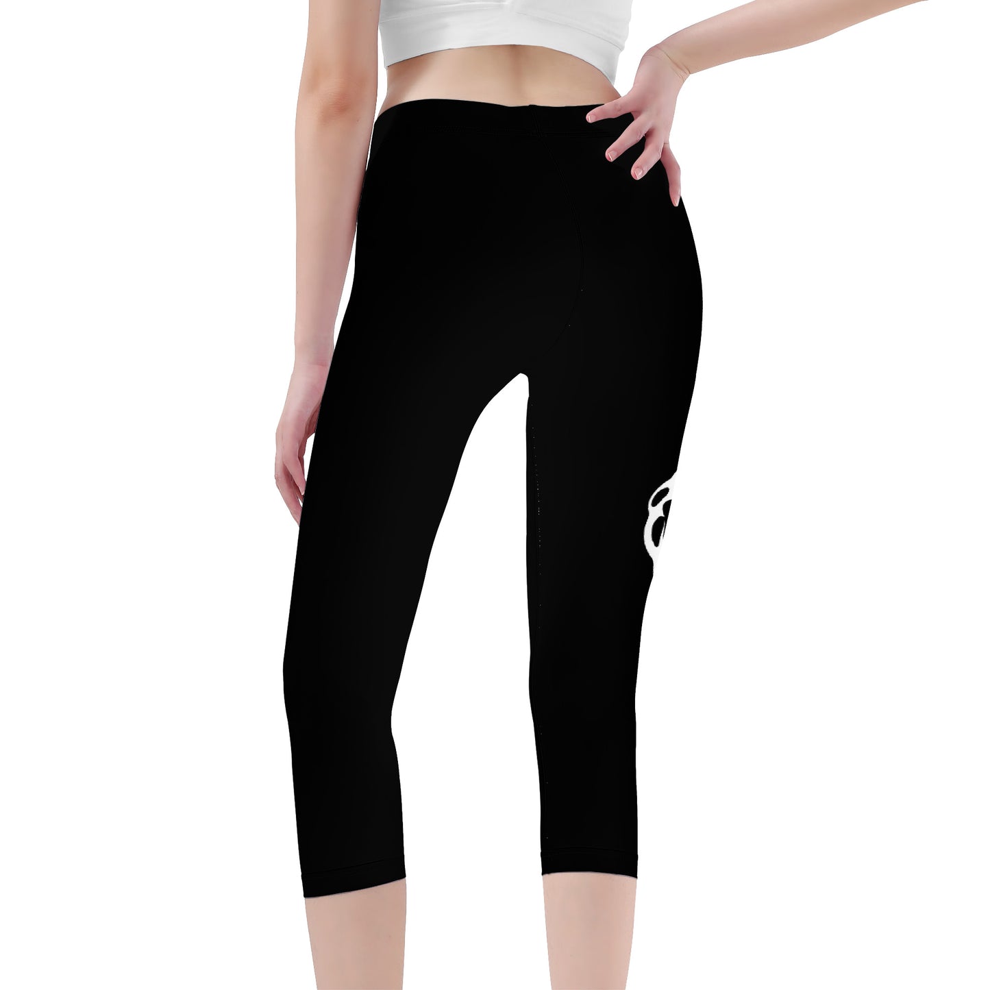 Capri Yoga Leggings, Black