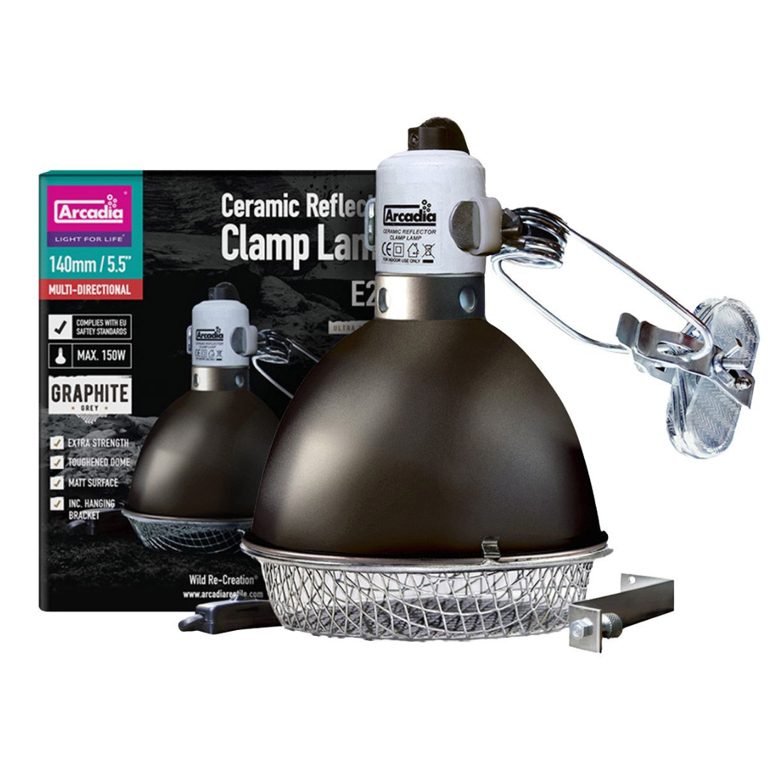 Arcadia Ceramic Reflector Clamp Lamp, Graphite
