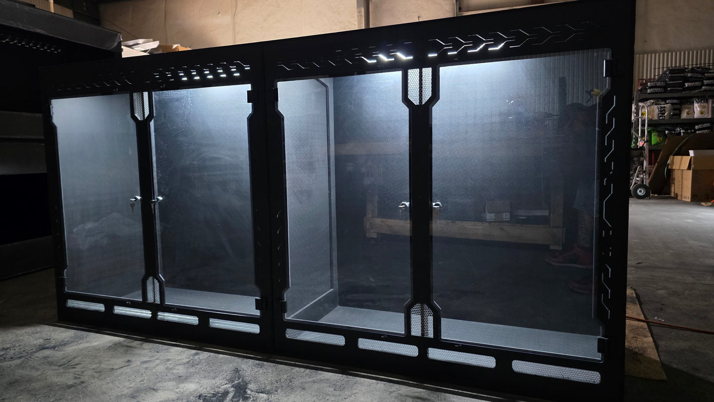 8x2x4 Divided Swing Door PVC Enclosure
