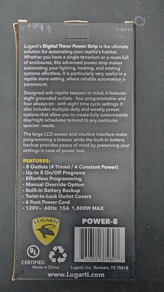 Digital Timer Power Strip 8 plug