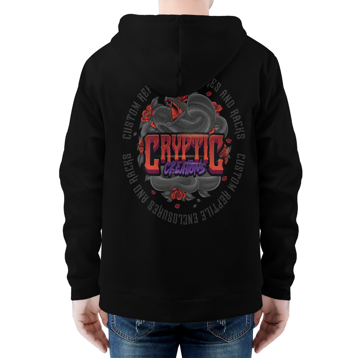 D58 Men's All Over Print Zip Hoodie