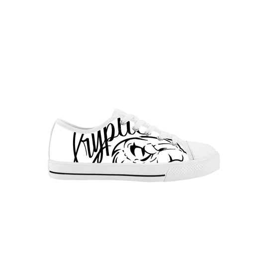 Cryptic Kids Low Top Canvas Shoes, White