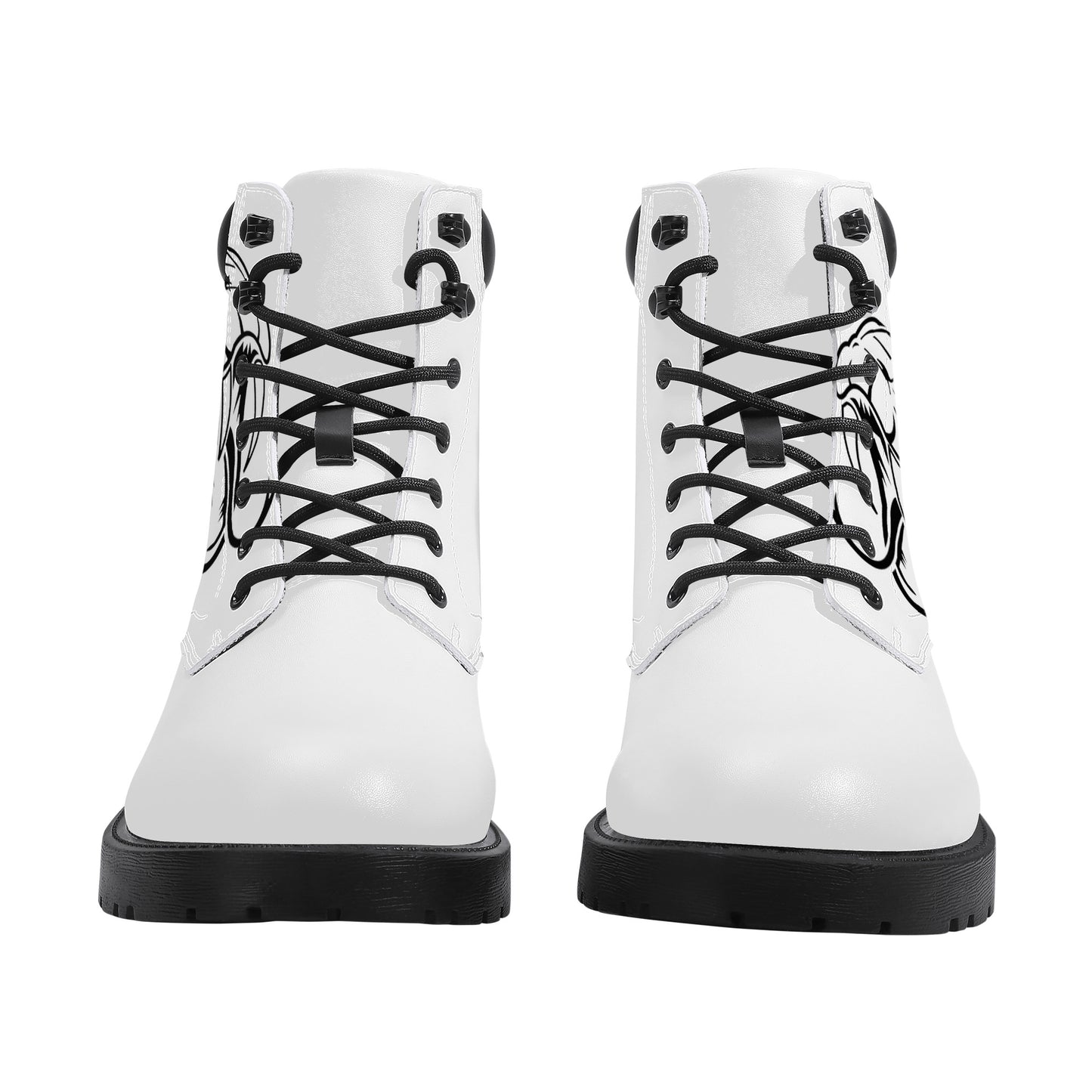 Cryptic Synthetic Leather Boots, White